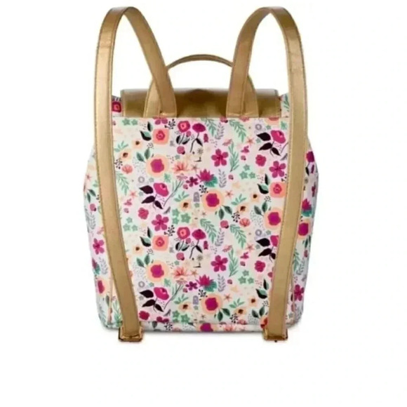 Disney Parks Floral Princess Icons Backpack b12 - Picture 3 of 3